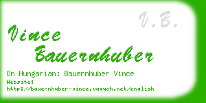 vince bauernhuber business card